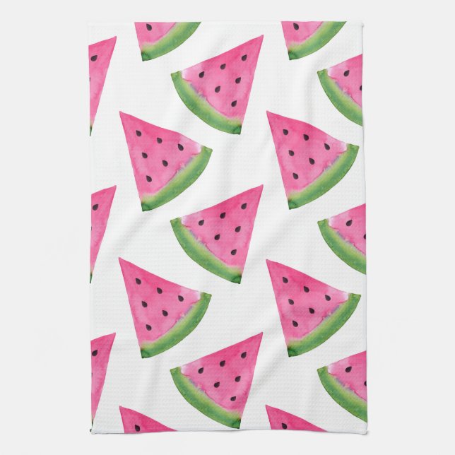 Watercolor Watermelon Wedges Kökshandduk (Vertikal)
