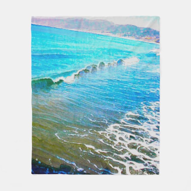 Watercolor Waves  Fleecefilt (Framsidan)