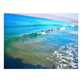 Watercolor Waves Fototryck