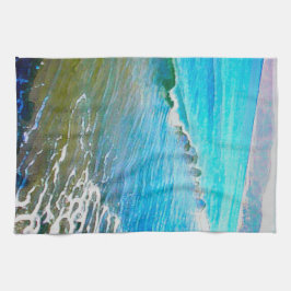 Watercolor Waves Kökshandduk