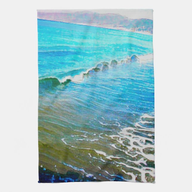 Watercolor Waves  Kökshandduk (Vertikal)