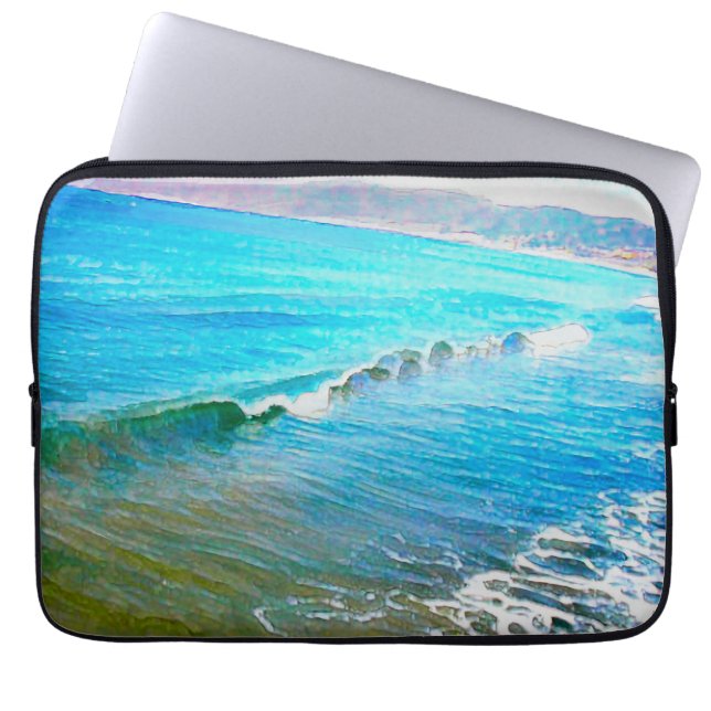 Watercolor Waves  Laptop Fodral (Framsidan)