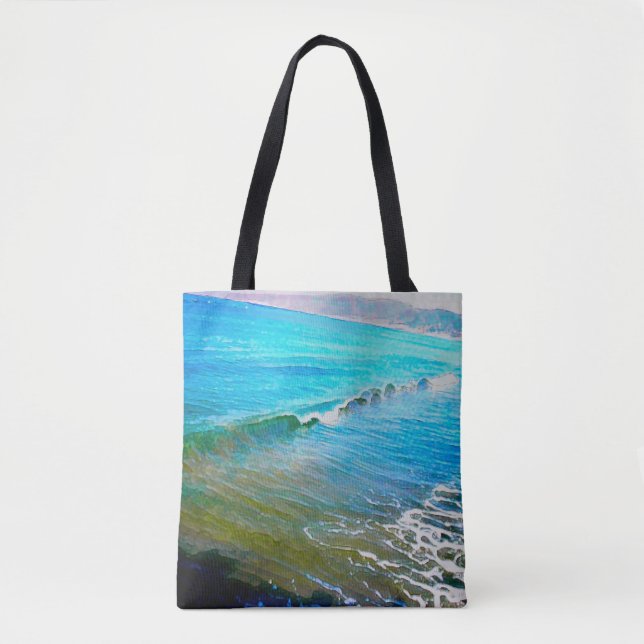 Watercolor Waves  Tygkasse (Framsida)