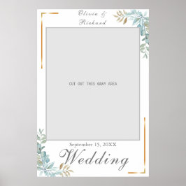 Watercolor Wedding Photo Prop Poster