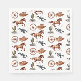 Watercolor Western Kid Art Pappersservett