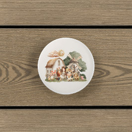 Watercolor Whimsical Farm Animals Knopp