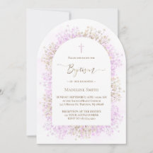 watercolor white lilac flowers Baptism