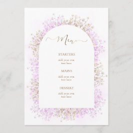 watercolor white lilac flowers  meny