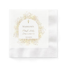 watercolor white yellow flowers First Communion