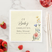 Watercolor WildblomBaby Shower