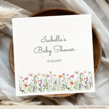 Watercolor WildblomBaby Shower