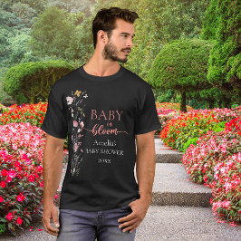 Watercolor WildblomBaby Shower T Shirt