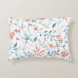 Watercolor WildblomBlommigt Prydnadskudde