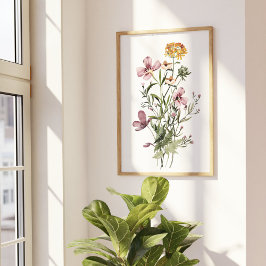Watercolor WildblomBouquet #1 Poster