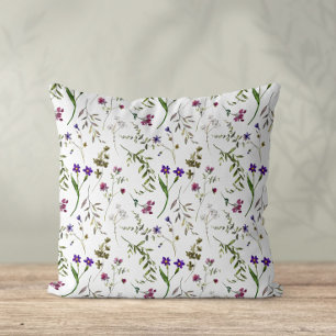 Watercolor WildblomCushion Kudde