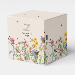 Watercolor WildblomGarden & Insektra Bröllop Presentaskar