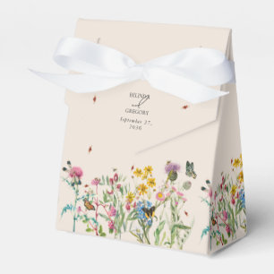 Watercolor WildblomGarden & Insektra Bröllop Presentaskar