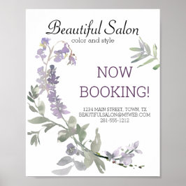 Watercolor Wildblomlavender Blommigt Business Poster