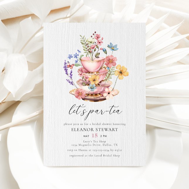 Watercolor WildblomLets Partea Möhippa Inbjudningar (Skapare uppladdad)