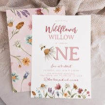 Watercolor Wildblomma 1st Birthday Party