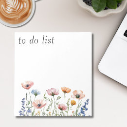 Watercolor Wildblomma Anteckningsblock