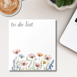 Watercolor Wildblomma Anteckningsblock