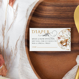 Watercolor Wildblomma Fall Baby Shower-diken Tilläggskort