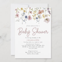 Watercolor Wildblomma Garden Baby Shower