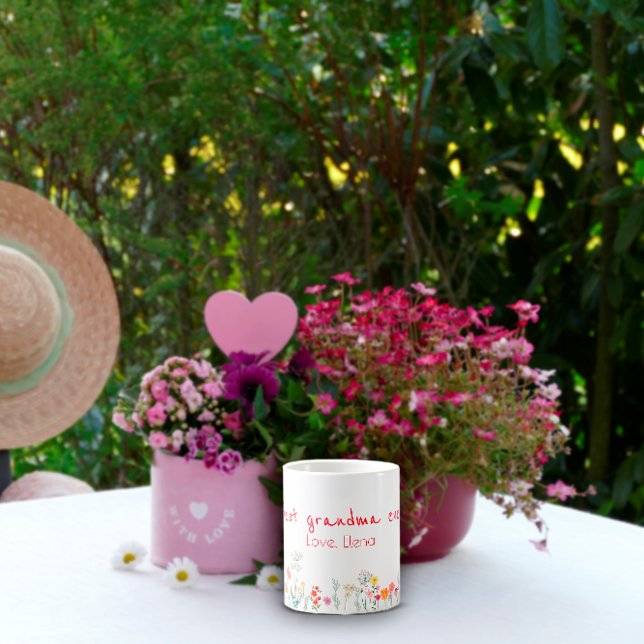 Watercolor wildblomma mor day best morma kaffemugg (Skapare uppladdad)