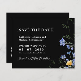 Watercolor Wildblomma QRcode Bröllop spara datum