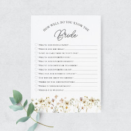 Watercolor Wildblomma som känner till kortet Inbjudningar