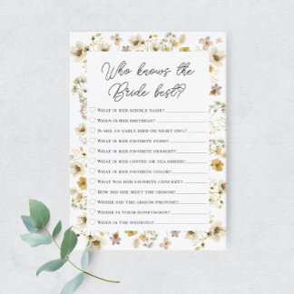 Watercolor Wildblomma som känner till kortet Inbjudningar