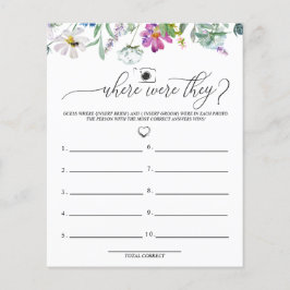 Watercolor Wildblomma | Var fanns de | Spel