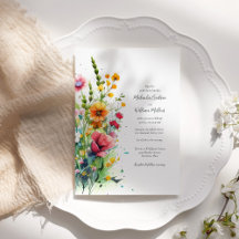 Watercolor WildblommBröllop