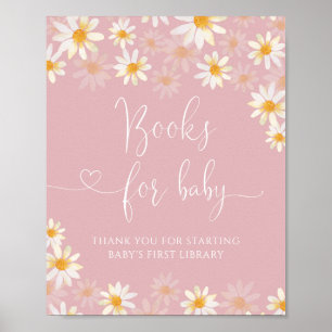 Watercolor Wildblomme Bokar för Baby Poster