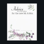 Watercolor Wildblomme Lavender Blommigt Adapter<br><div class="desc">Fina Watercolor Wildblommor från Soft Grönts och Lavender och Lila. Anpassa enkelt och snabbt din händelseinformation genom att helt enkelt trycka på knappen Anpassa. Samordna blommigten på baksidan. Matchande objekt för att slutföra din händelsesamling finns i vårt Zazzle-arkiv!</div>