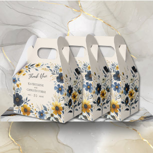 Watercolor WildblommElegant Beige Bröllop Presentaskar
