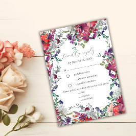 Watercolor WildblommElegant Boho Bröllop OSA