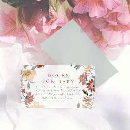 Watercolor Wildblommes Blommigt Baby Shower Tilläggskort