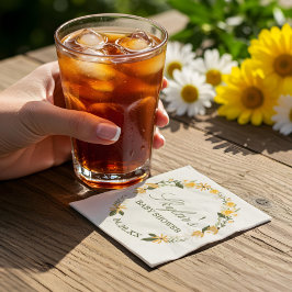 Watercolor Wildblommes Blommigtar Utandningsskugga Pappersservett