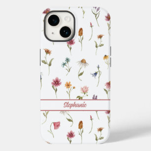 Watercolor WildblommGirly Girl Blommigt Namn