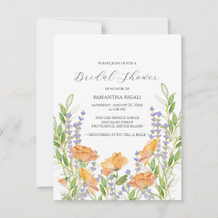 Watercolor WildblommInbjudningskort för möhippa