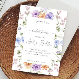 Watercolor WildblommInbjudningskort för möhippan Inbjudningar