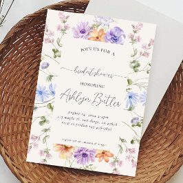 Watercolor WildblommInbjudningskort för möhippan Inbjudningar