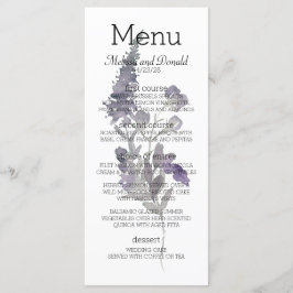 Watercolor WildblommLavender Blommigt Meny