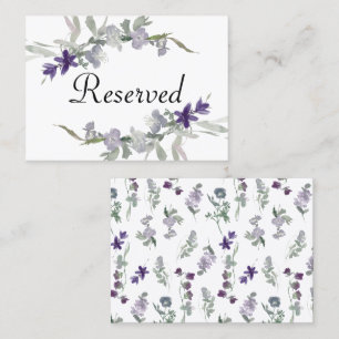 Watercolor WildblommLavender Blommigt Placeringskort