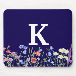 Watercolor Wildblommonogram Musmatta