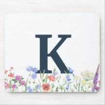 Watercolor Wildblommonogram