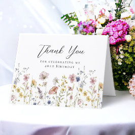 Watercolor Wildblommor, Blommigt Tack