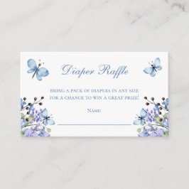 Watercolor Wildblommor Diaper Raffle Baby Shower Tilläggskort